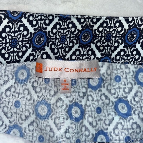 Jude Connally Womens Lucia Crop Stretch Knit Pants Blue Geometric Size Small - Picture 9 of 15